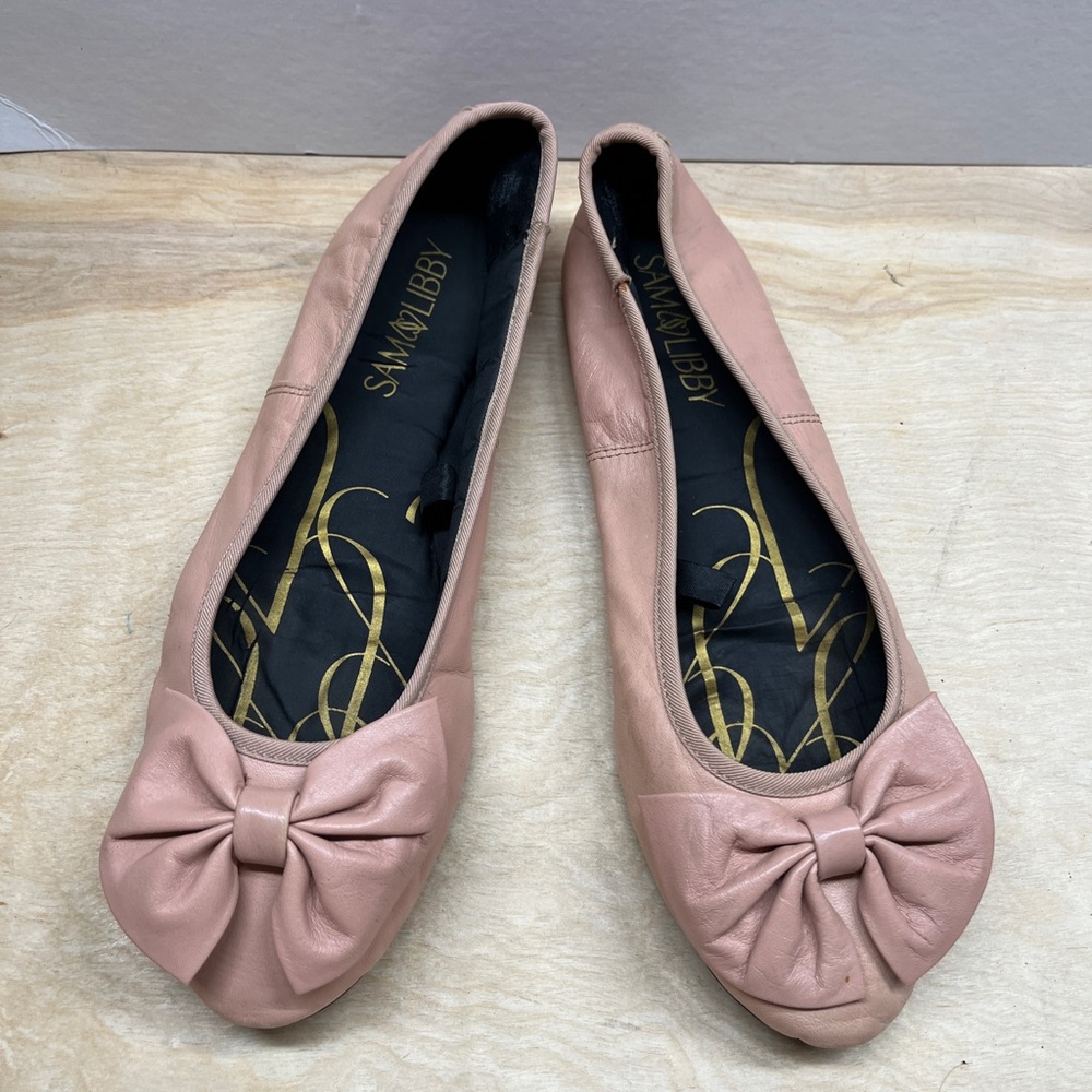 Sam & Libby Blush Pink Ballet Flats with Bow